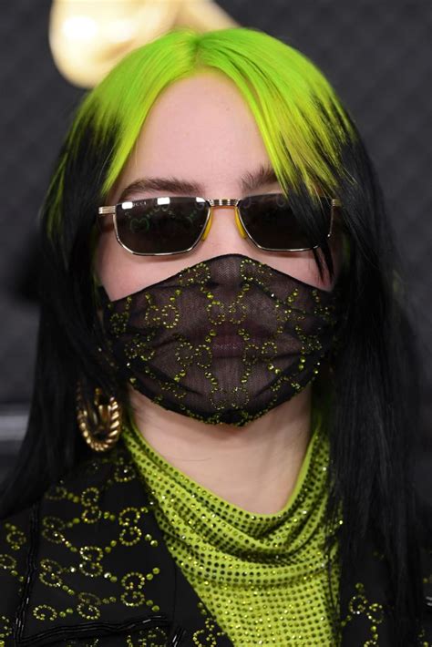 gucci face mask billie eilish|Billie Eilish modeling.